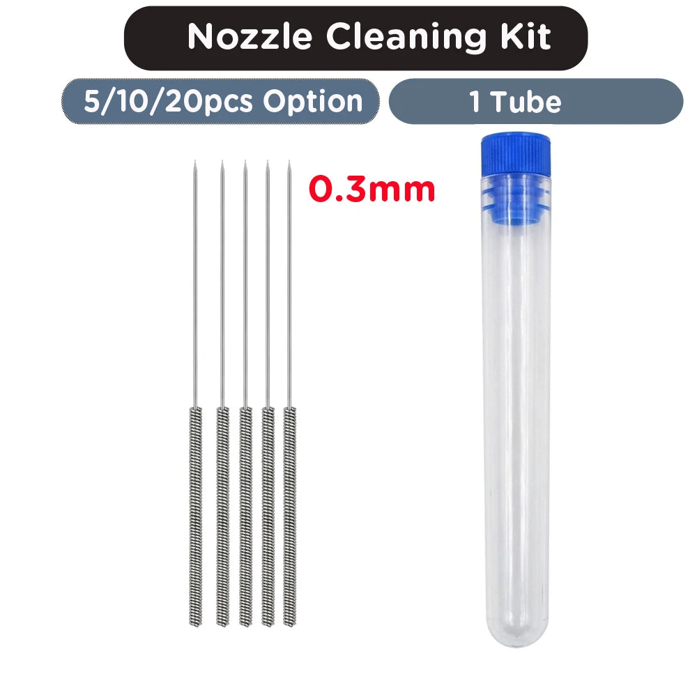3D Printer Tools Stainless Steel Nozzle Cleaning Needles E3D V6 Nozzle MK8 Nozzle Drills Needle For 3D Printer Ender 3 V2 Parts