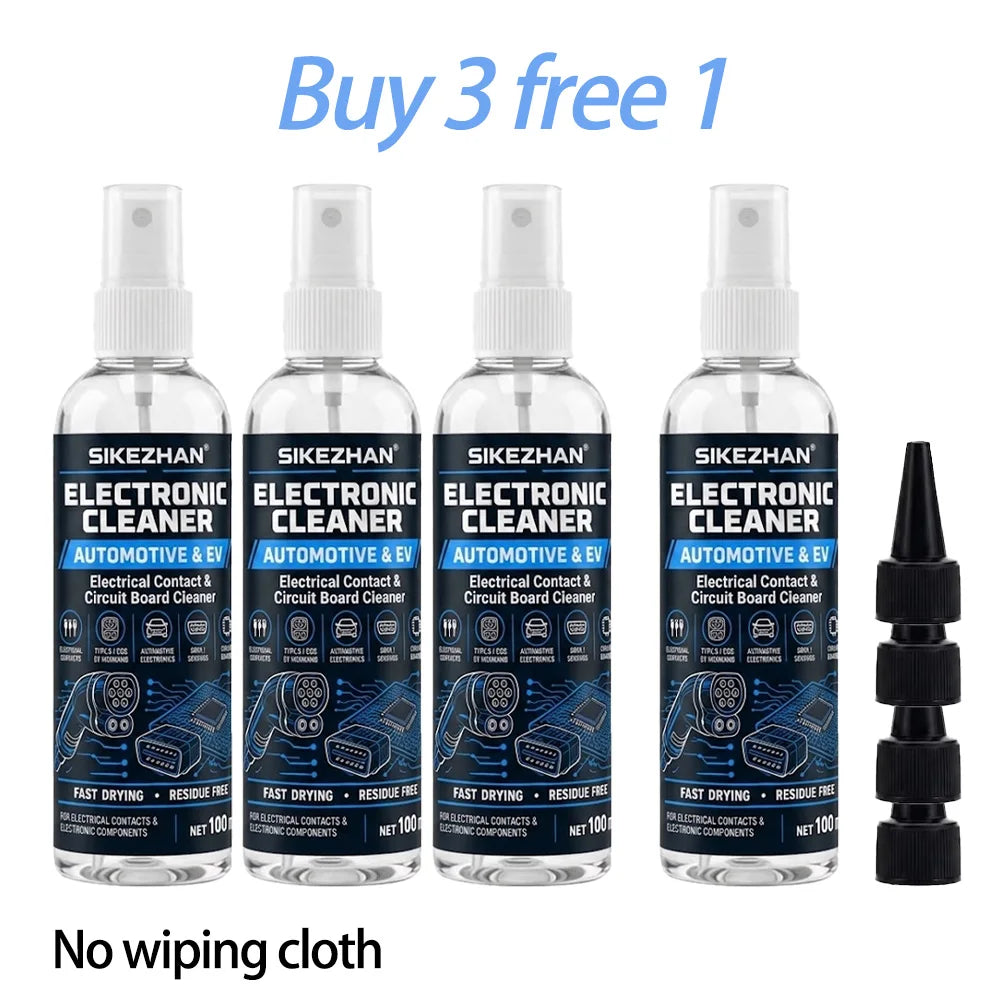 Electronic Cleaner Spray for Automotive EV Car Charging Gun Electrical Contact Circuit Board Plug Fast Dry Clean with Towel Kits