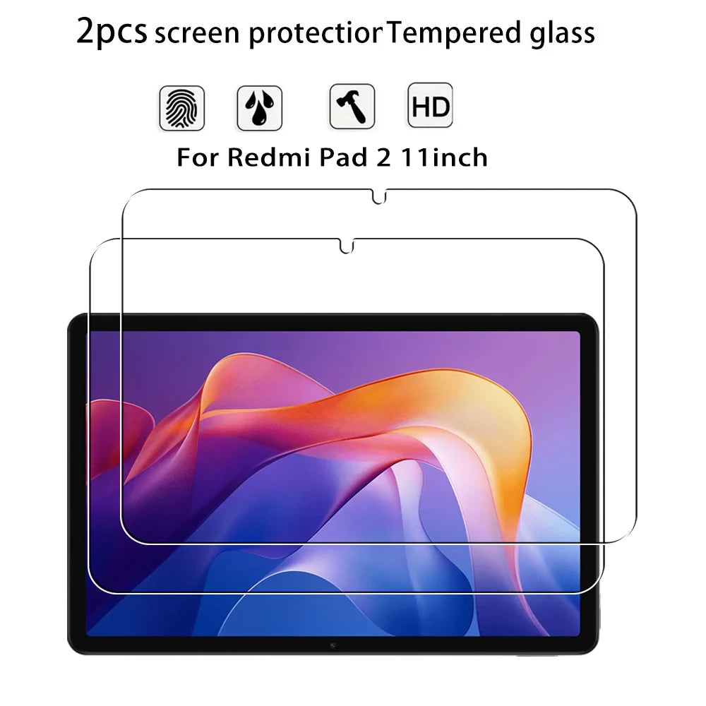 2PCS Tempered Glass Screen Protector For Xiaomi Redmi Pad 2 11 inch Anti Scratch HD Tempered Glass Film