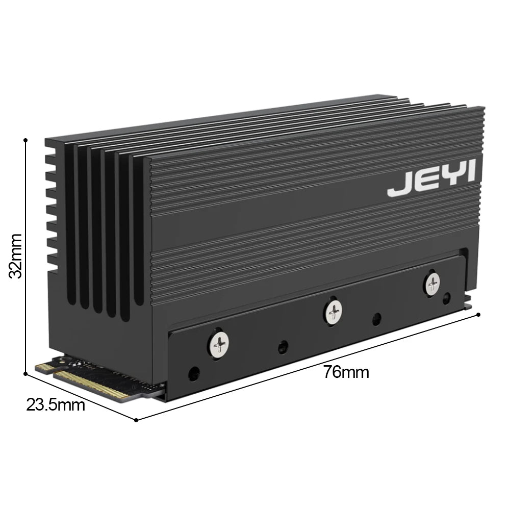 JEYI Cooling Warship Dust-proof Heatsink for M.2 2280 NVME NGFF Aluminum Thermal Cooler with Thermal Conductivity Silicon Wafer