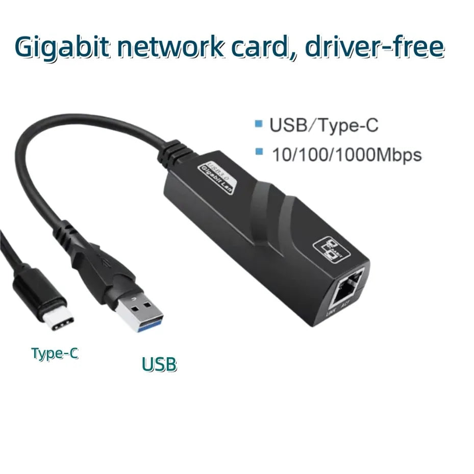 USB 3.0 to RJ45 Gigabit Ethernet Adapter 10/100/100embps Wired LAN Network Card for PC Laptop Mac Windows Android Not fon Switch