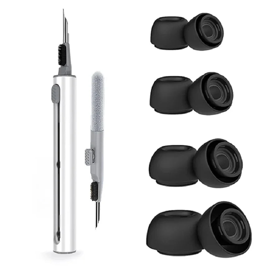 4 Pairs Liquid Silicone Ear Tips for Airpods Pro 1 2 Noise Reduction Pad Earplugs Ear Caps Comes with Cleaning Pen