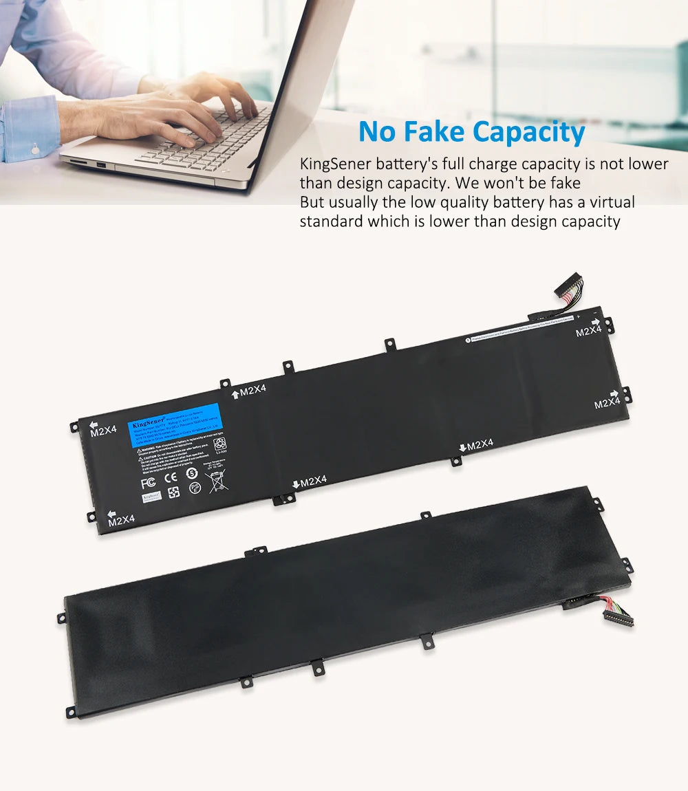 KingSener New 6GTPY 11.4V 97WH Laptop Battery For DELL XPS 15 9570 9560 7590 For DELL Precision 5520 5530 Series Notebook H5H20