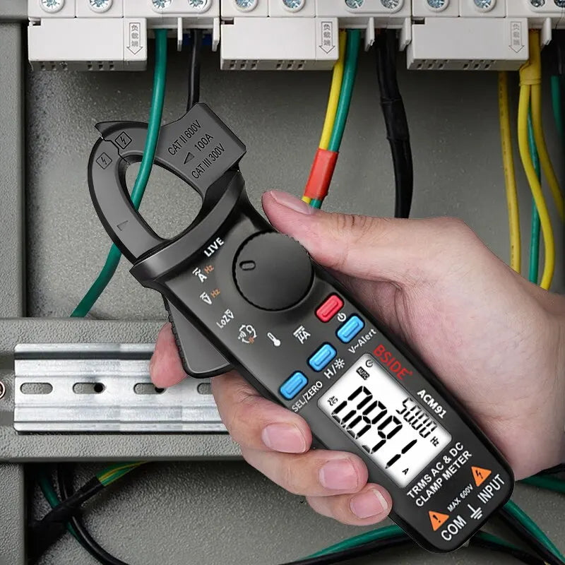 BSIDE ACM91 Clamp Meter True RMS with 1mA Precision & Temp Test