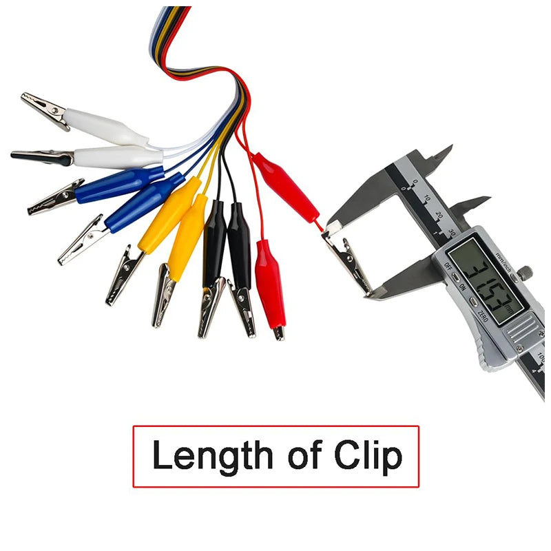 10pin Alligator Clip to Breadboard Jumper Wire Dupont Cable 20cm Male Female Test Lead for Arduino Microbit Nano LED Strip