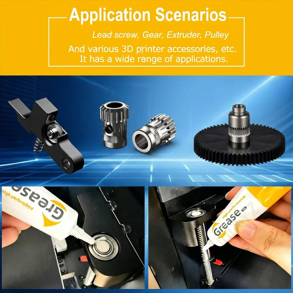 3D Printer Grease High Temperature Lubricant Oil For Bambulab Creality Extruder Gear Bearing Pully Lube 3D Printer Super Grease