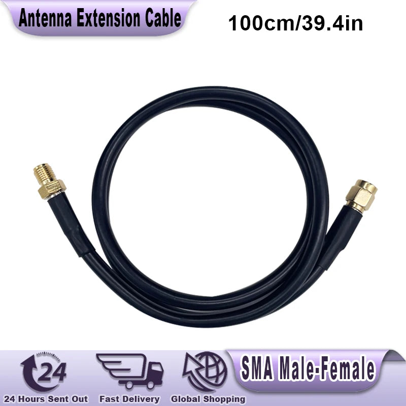 50/60/100cm Antenna Extension Cable AR-148/152 SMA Male-Female Radio Coaxial Cable For Baofeng UV-5R UV-9R UV-82 Walkie Talkie
