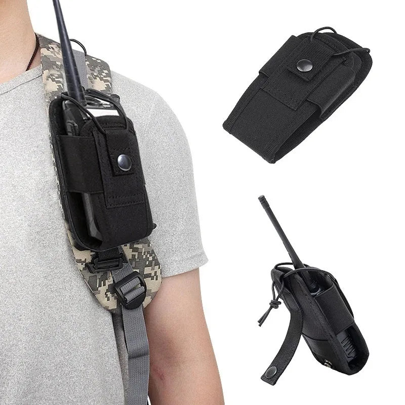 Portable Outdoor Hunting Sports Waist Bag Interphone Holster Tactical Walkie Talkie Carry Bag Radio Pouch Holder Pocket DJJPJ01