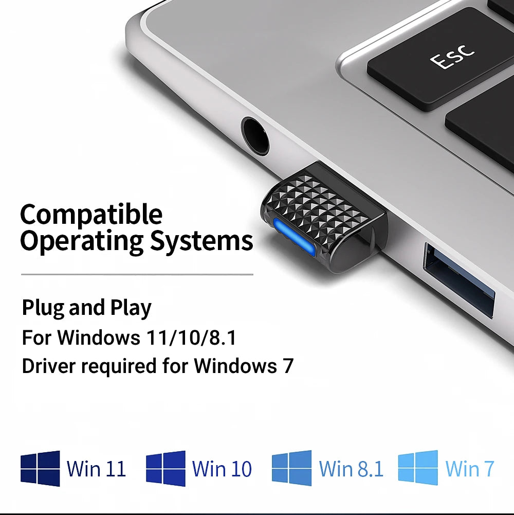 USB Bluetooth 5.4 Adapter Transmitter Bluetooth Receiver Audio Bluetooth Dongle Wireless USB Adapter for Computer PC Laptop