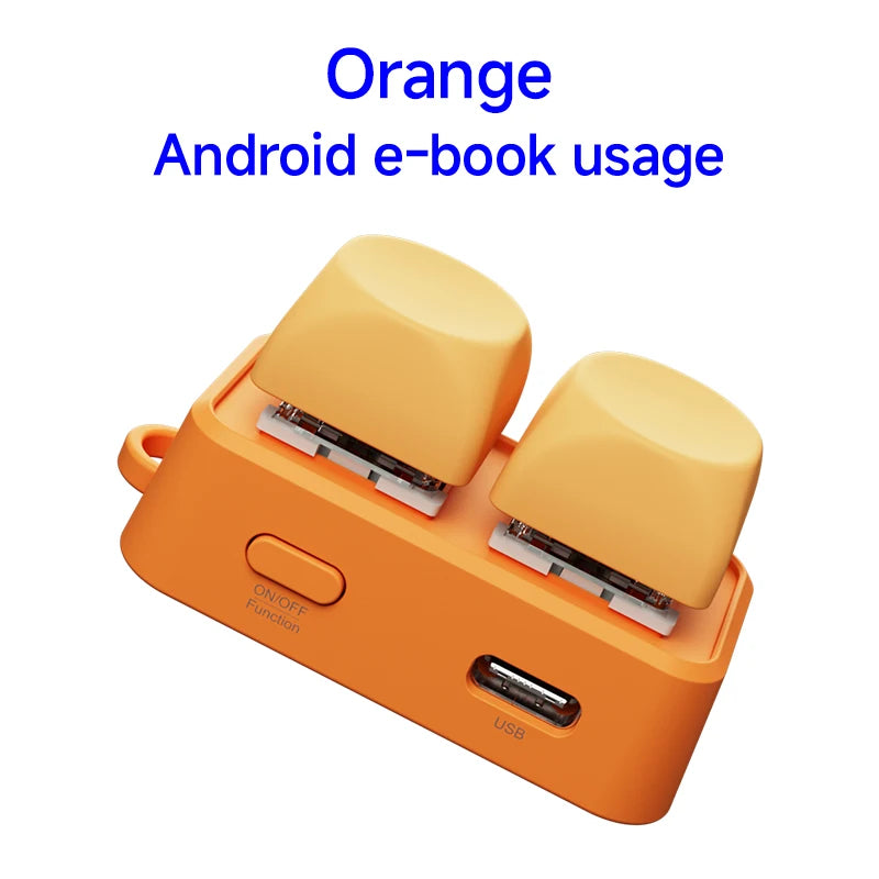 HANLINYUE Free2 Mini Bluetooth Keyboard Page Flipper Supports Android System E-book Reader Bluetooth Page Flipper Not Supports K