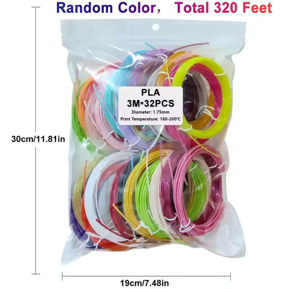 3D Printing Pen 3D PLA Filament 1.75mm 32-Colors With Various Set Combinations For Your Choice For 3D Pen Brush Line Material
