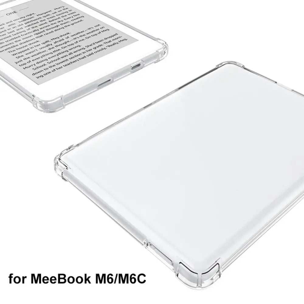Shockproof 6 inch E-Reader Case Wear Resistant Anti-fall Protective Cover Transparent TPU Back Shell for MeeBook M6/M6C