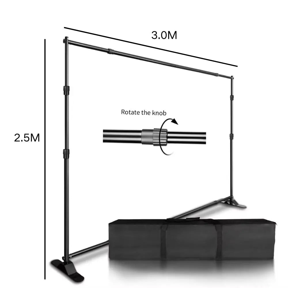 Background Stand 2.4X3.0M Double-Crossbar for Backdrop Frame Support SystemPhotography Photo Studio Video Muslin Green Screen