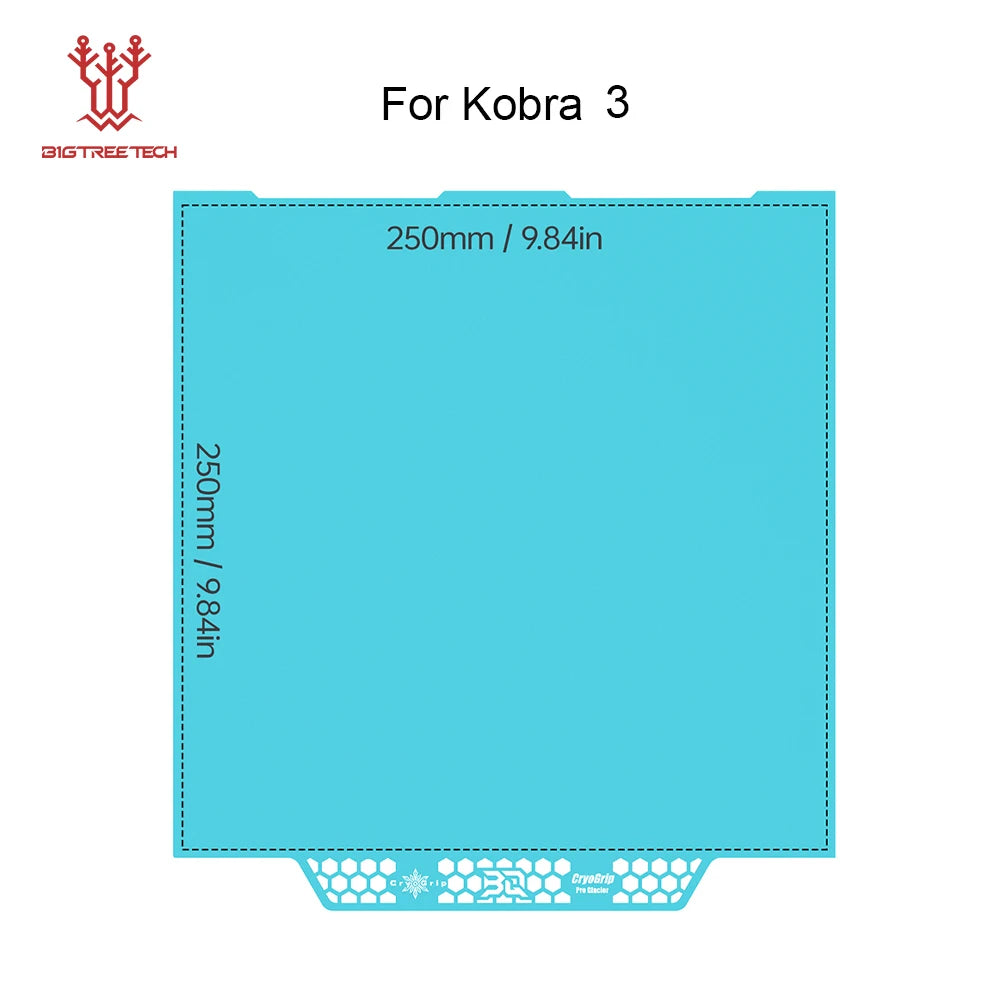 BIQU Panda Build Plate CryoGrip Pro Coating No Clog Spring Steel Double-sided for BambuLab X2D Voron Kobra Ender K1 3D Printer