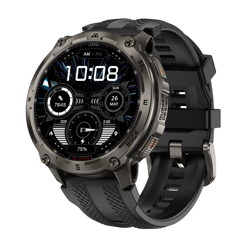 KOSPET Tank T4 Smart Watch for Men 6-Sat GPS Offline Maps 10ATM Waterproof Heart Rate Diving Skiing Hiking for Android iOS