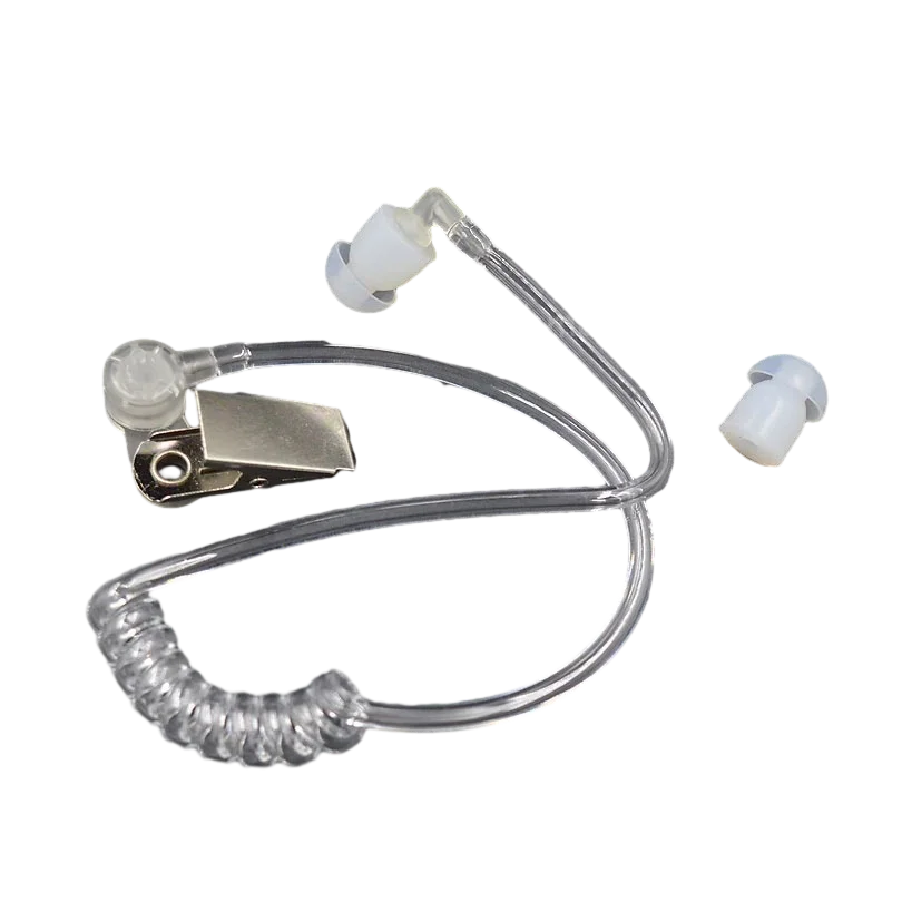 2 Pin PTT MIC Headset  Baofeng Acoustic Air Tube Microphone  Earphone Earpiece For EMF Anti Radiation Walkie Talkie Radio