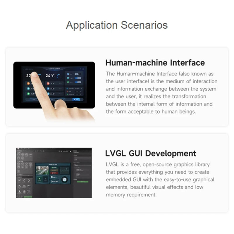 ESP32-S3 7 Inch 1024x600 IPS Screen Touch Display LX7 Dual-Core 16MB Flash WiFi BT5 Development Board for ESP32 GUI LVGL HMI