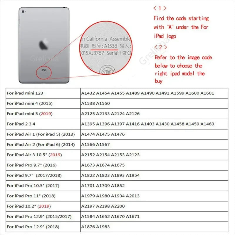 For iPad 2 3 4 Case PU Leather Tablet Cover for iPad 9.7 6th 10.2 8th 9th 11th 2025 Air 11 2 3 4th 5th 10.9 Pro 11 Funda Capa