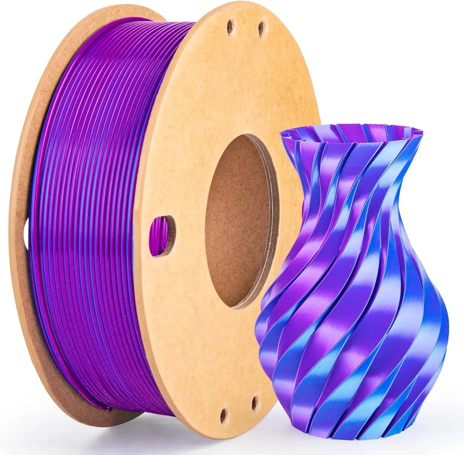 Multicolor 3D Printer Filament,Dual/Tri/Twist/Magic Color 1.75mm PLA Shiny Printing Filament,250g(0.55lbs) Fit FDM 3D Printer
