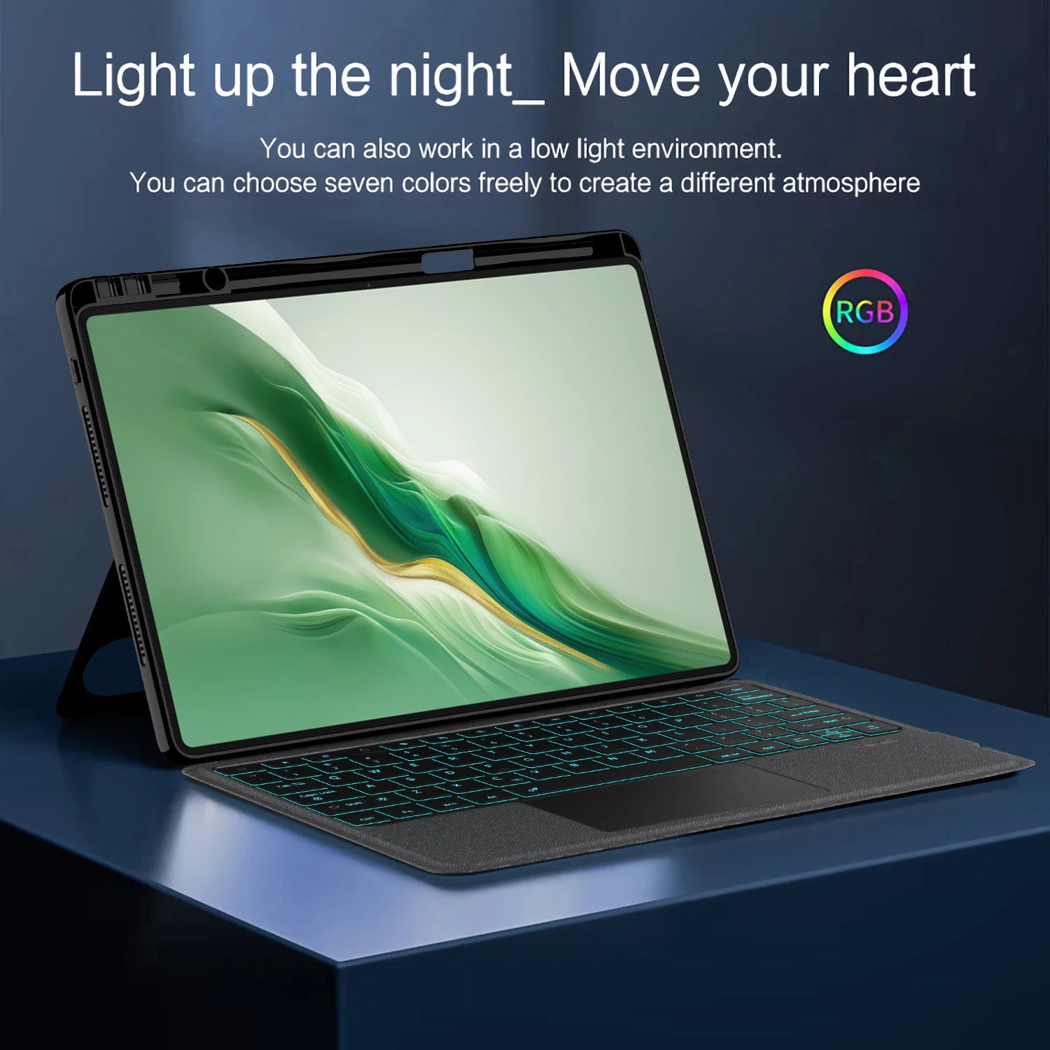 Backlight Keyboard Case For Honor MagicPad 2 MagicPad2 12.3 inch ROD2-W09 Tablet for Honor Magic Pad 2 Cover Pencil Holder