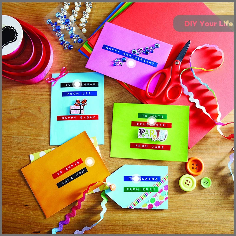 6MM 9MM 12MM 3D Embossing Label Refill Printer Ribbon PVC LABEL Motex E101 1610 12965 1880 Label Machine Tapes