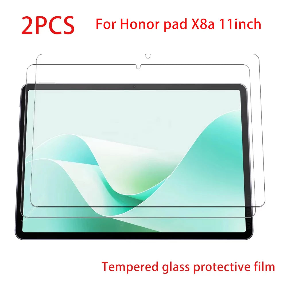 2PCS HD Tempered Glass For Honor Pad X8A 11-Inch Scratch Proof Transparent Tempered Glass  Screen Protector