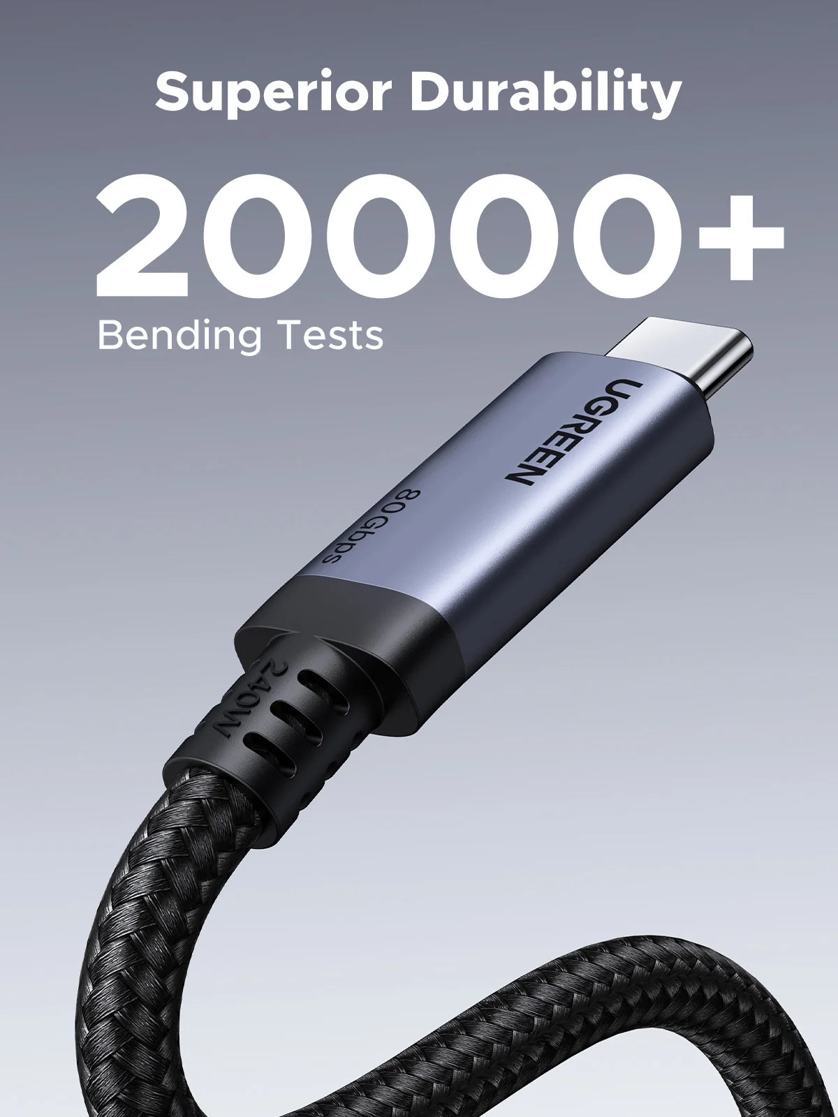 UGREEN PD3.1 240W USB-C Cable USB4 80Gbps 16K Display Type-C Fast Charging Compatible with USB-C Monitors MacBook iPad iPhone 17