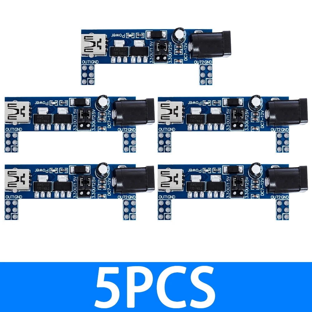 mb-102 Breadboard Power Supply Module /mb102 white Breadboard Dedicated Power Module 2-way 3.3V 5V MB-102 Solderless Bread Board