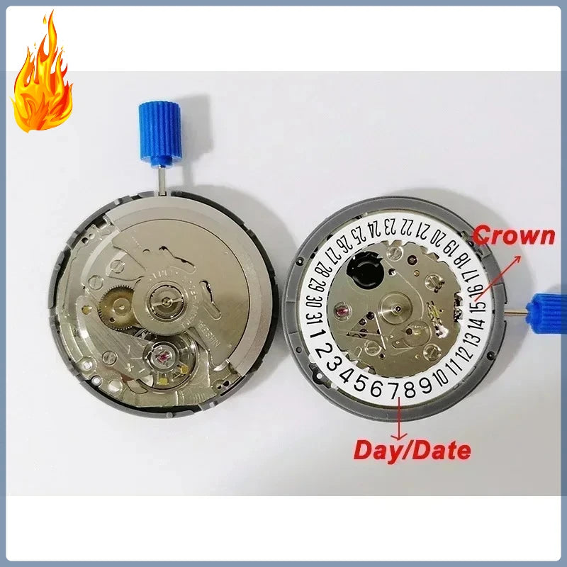 NH35 Premium Mechanical Movement NH35A White At 3/3.8/6 Date wheel 24 Jewels Automatic Self-winding High Accuracy Movt Replace
