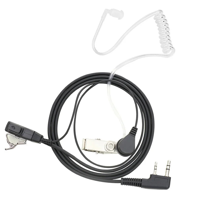 5pcs Walkie Talkie Earphones K-head 2 Pin Universal Air Duct Headset Cable for Baofeng UV5R  QUANSHENG