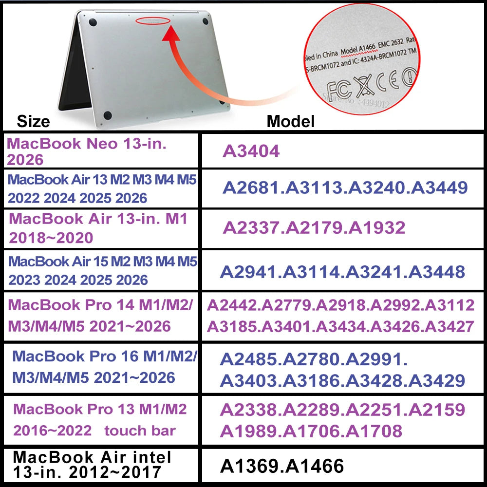 2026 Neo Ultra Thin Hard Shell Laptop Case For Macbook Pro 14 Case M5 For Macbook Air 13 M1 M2 M3 Air 15.3 M4 Cover Pro 13 Case