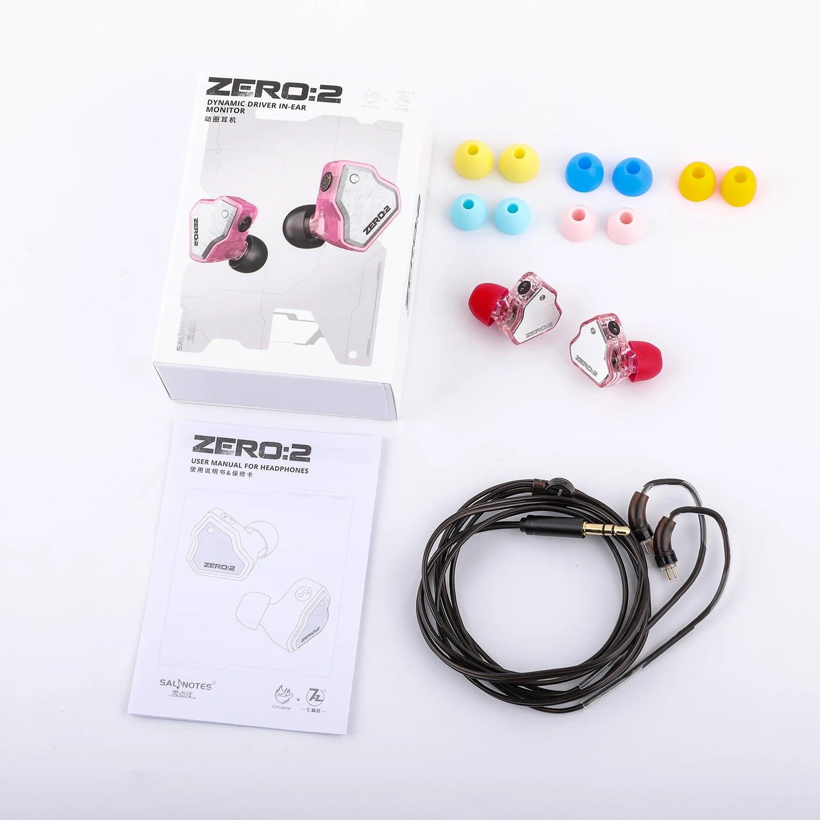 7Hz x Crinacle Zero 2 Updated Earphones10mm Dynamic Driver IEM Wired Earbuds Gaming Earbuds with OFC IEM Cable for Musician