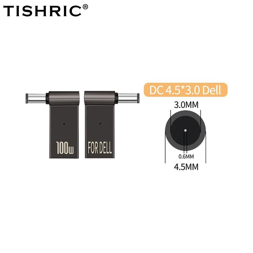 PD 100W Laptop Power Charger Converter Female Type-C To DC Male Jack Plug Supply Adapter Connector 5A For Notebook Computer PC