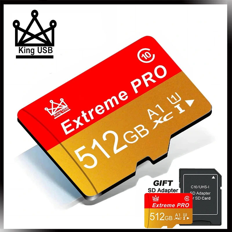 Class 10 Micro TF 256GB 512GB 64GB 32GB Memory 16GB 8GB High Speed Flash A1 Mini TF SD Card for Smartphone Camera Recording Stor