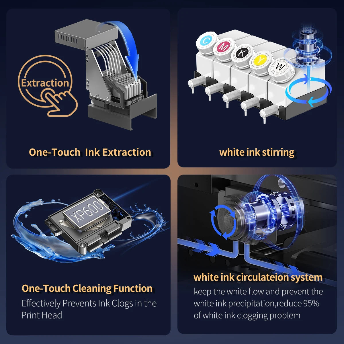 Colorsun A3 DTF Printer XP600 Impressora A3 DTF Printer Direct to FIlm Printing Machine A3 DTF Printer For T-shirt Hoodies