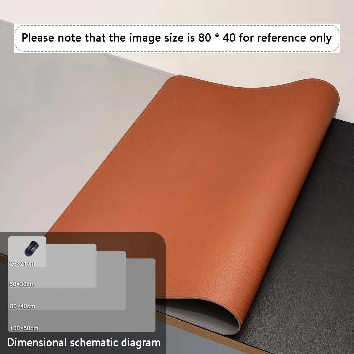 Mouse Pad Large Size Office Desk Protector Mat PU Leather Waterproof Desktop Keyboard Desk Pad Gaming Mousepad PC Accessories