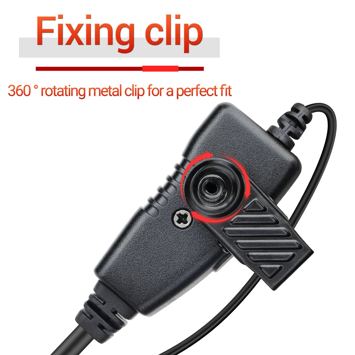 2pcs BAOFENG 2 Pin G-shape Ear Hook Headset Earpiece PTT For Baofeng UV5R UVS9 UV-13 UV-17 UV-21 UV16 PRO PLUS Walkie Talkie