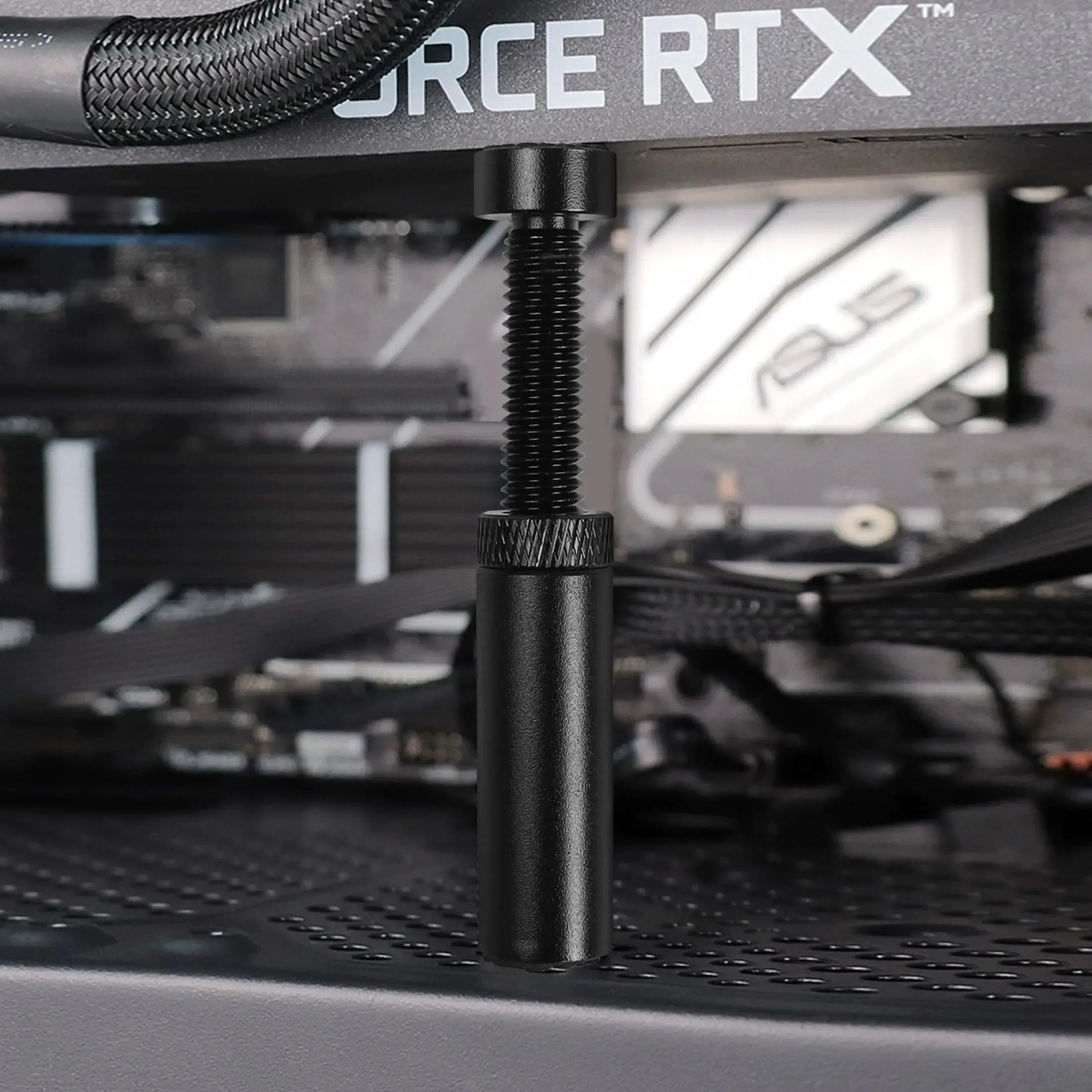 TEUCER Graphics Card GPU Holder Adjustable Telescopic Rotary Screw Magnetic Anti-Slip Support Vertical GPU Video Card Bracket