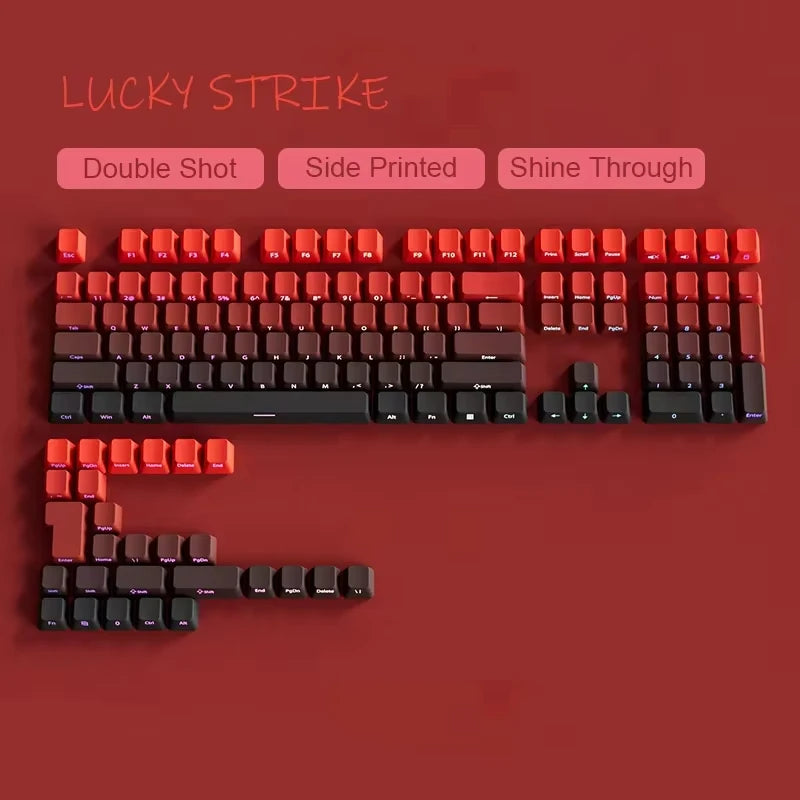 135 Key Cherry Profile Green Grape Keycaps Side Print Shine Through Keycaps Double Shot PBT Keycap for MX Switch Gaming Keyboard