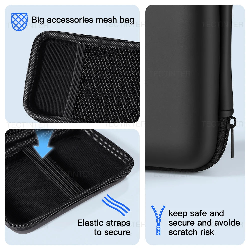 For R36S/GB300/FC/RG35XX Handheld Game Console Carrying Case Storage Bag Travel Retro Mini Game Player Portable Protective Box