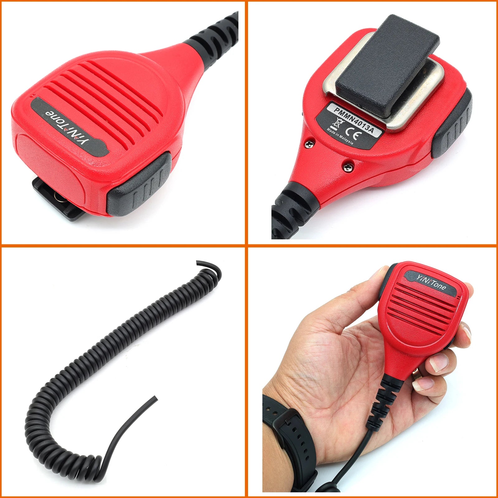 YiNiTone PMMN4013A TK 2Pin Radio Speaker Microphones with 3.5mm Audio Jack For Baofeng UV-5R BF-888S Quansheng Kenwood