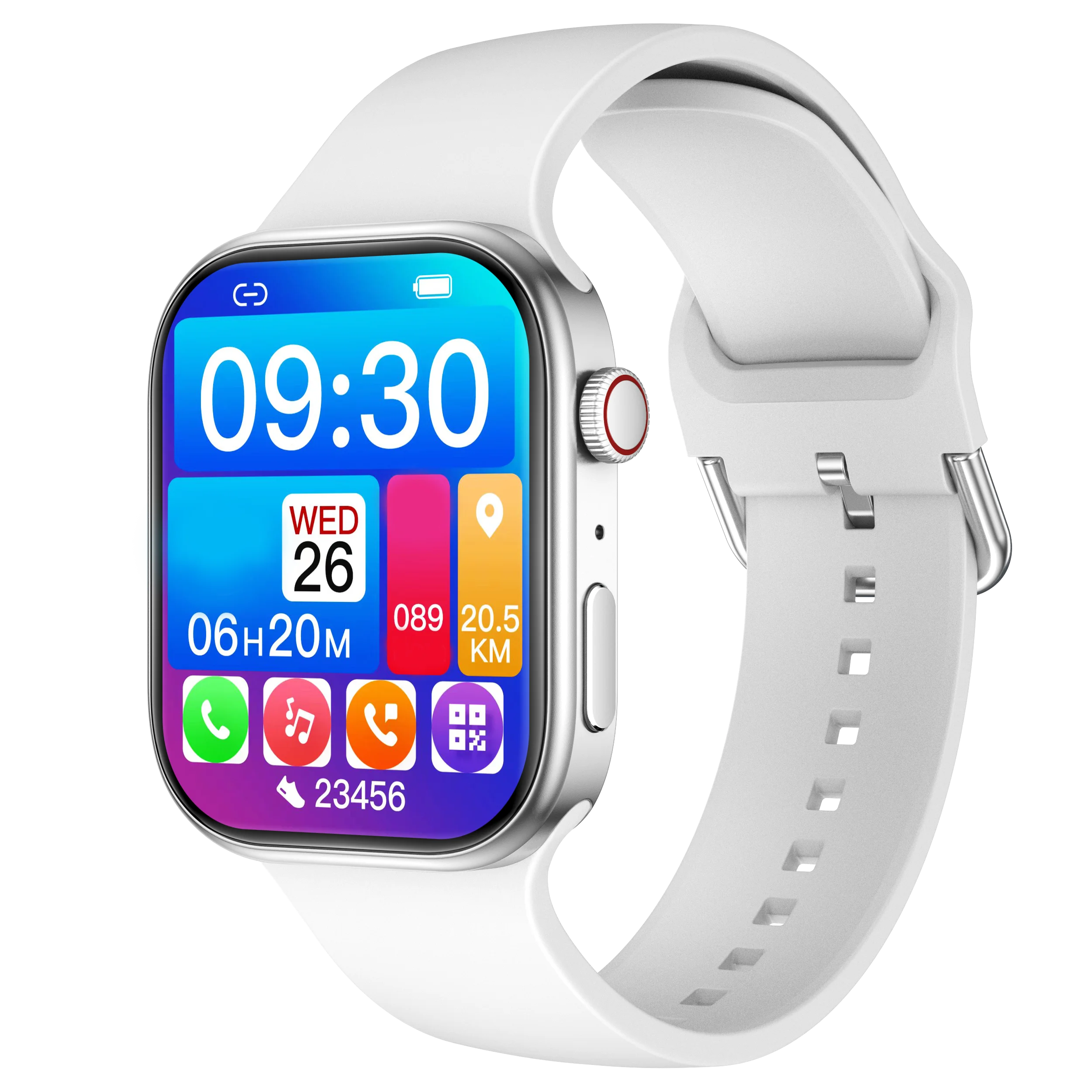 Smart Watch, Wireless Call, HD Screen, Outdoor Fitness Tracker, Sports Mode,Sedentary Reminder, Message Push, Music Control, Suitable for Android & iPhone, Unisex, Ideal as a Gift