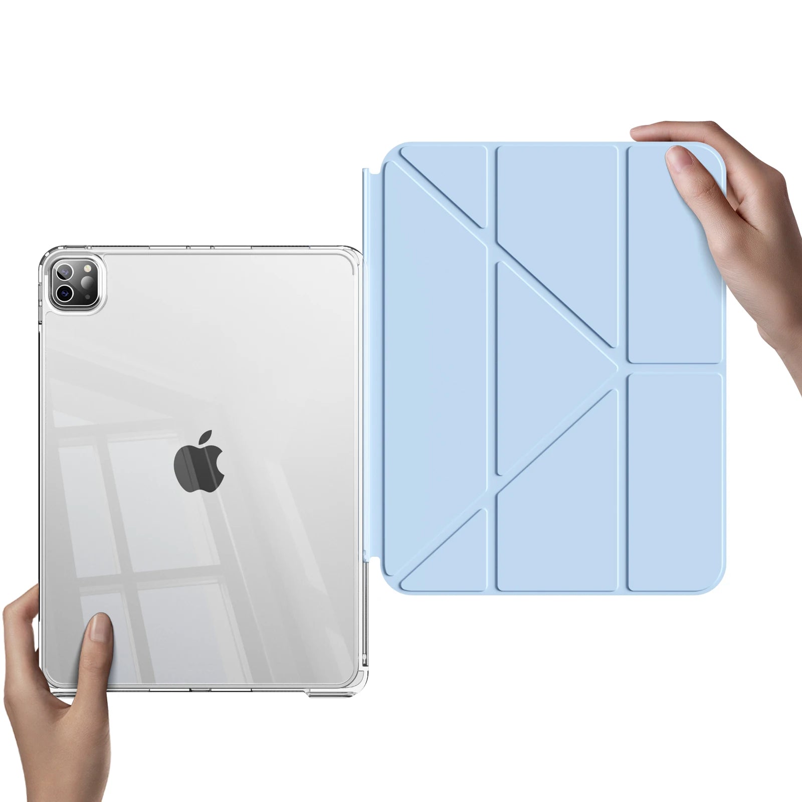 ZOYU For iPad for iPad Pro 11 12.9 Sliding Detachable Acrylic Cover,for iPad 10th 10.9 Air 11 Air 4/5 10.2 7/8/9 th mini 6 Case