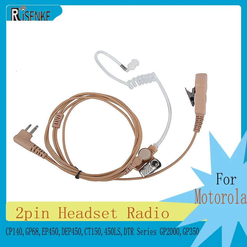 Walkie Talkie Secrutiry 2 Pin Earpiece Earphone Headphone Headset for Motorola ep450 dep450 dp1400 cp185 200 040 kirisun DP405