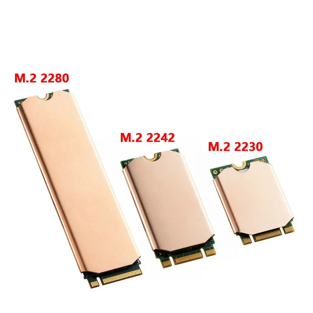 M.2 NVME 2280 2242 2230 SSD Heatsink Copper PS5 Radiator Solid State Drives Cooler Silicone For Laptop PC M2 2280 NGFF PCI-E SSD