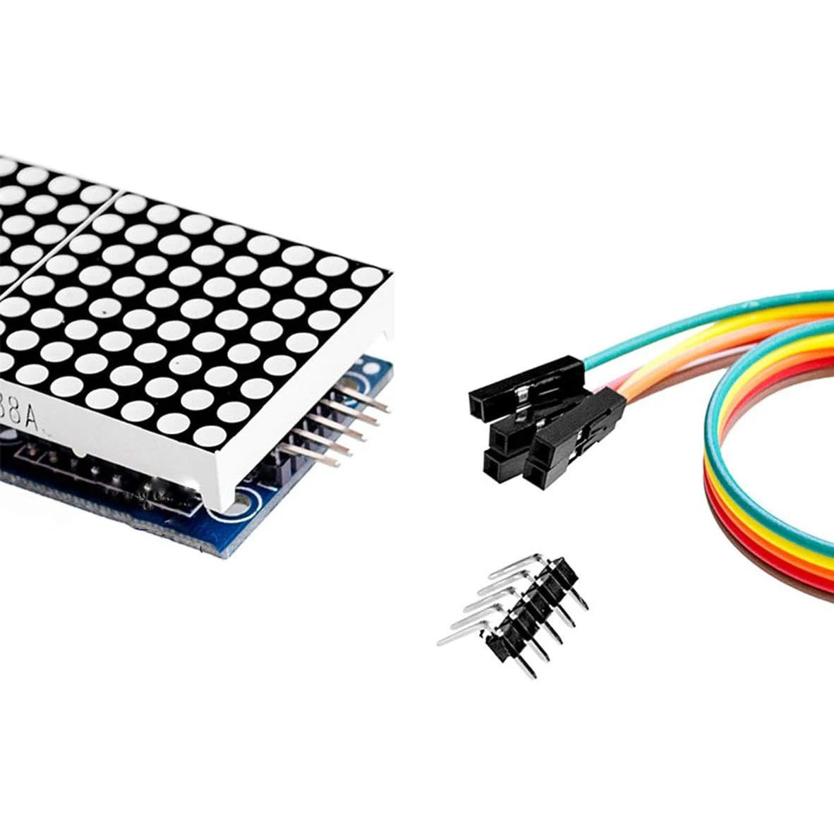 1pcs MAX7219 Dot Matrix Module Red Light 4 in 1 Display for Arduino Microcontroller with 5Pin Line Christmas Decoration DIY