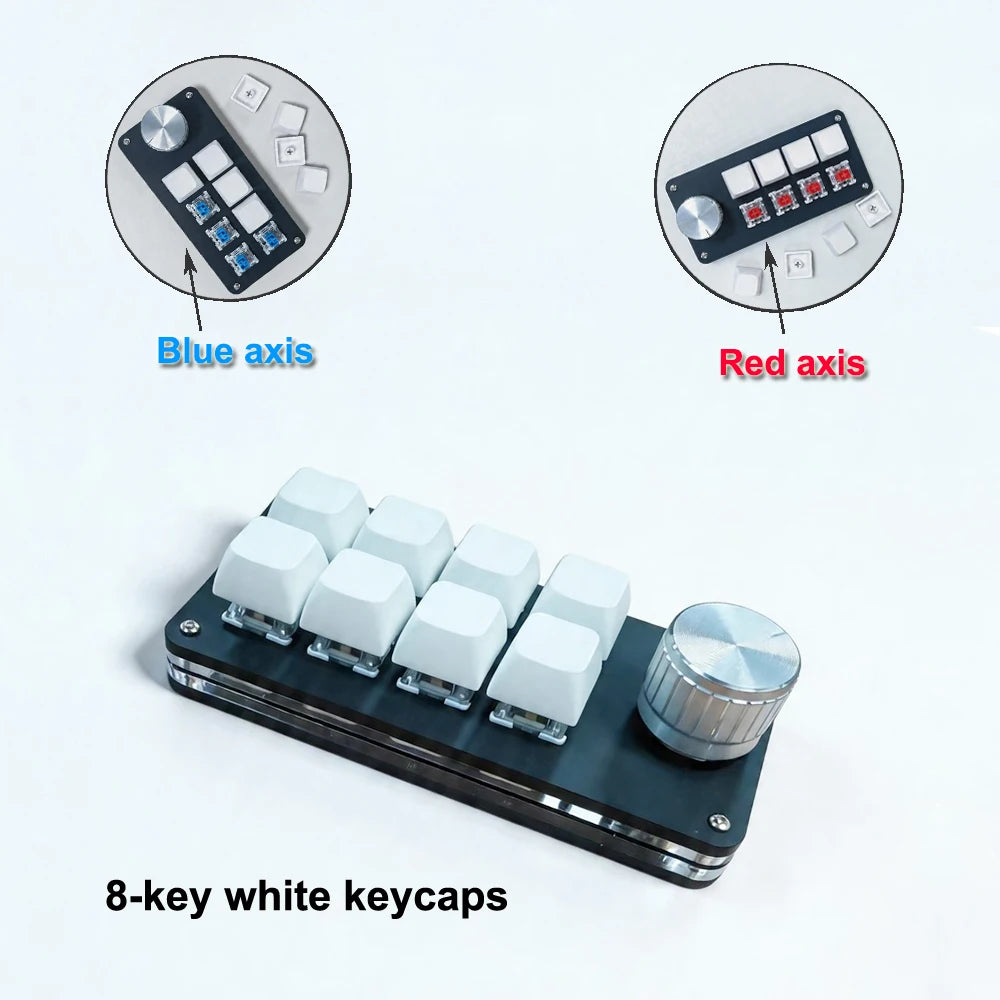 8-Key Multi-Functional Editing Keyboard Suitable for Office Design, Game Media, and Industrial Control Production Line Operation