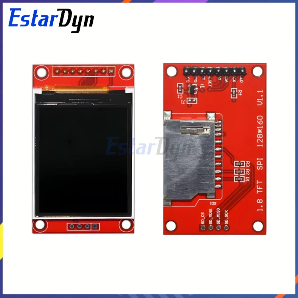 1.8" ST7735S TFT LCD Display 128x160 SPI 3.3V/5V for Raspberry Pi ESP32 MicroPython Smart Home IoT