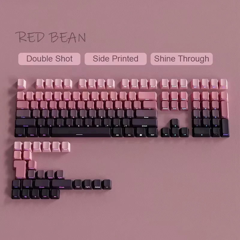 135 Key Cherry Profile Green Grape Keycaps Side Print Shine Through Keycaps Double Shot PBT Keycap for MX Switch Gaming Keyboard