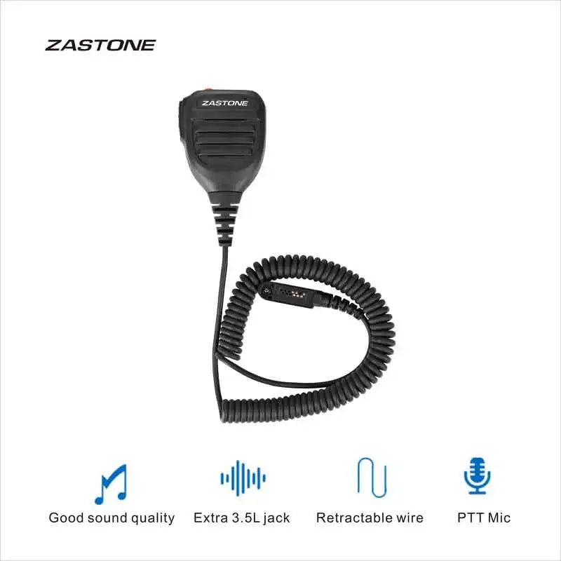 ZASTONE UV008 Microphone Walkie Talkie Megaphone Hand Pussy Speaker Two wya Radio Accessories PTT Transmitter 6-pin plug